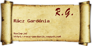 Rácz Gardénia névjegykártya